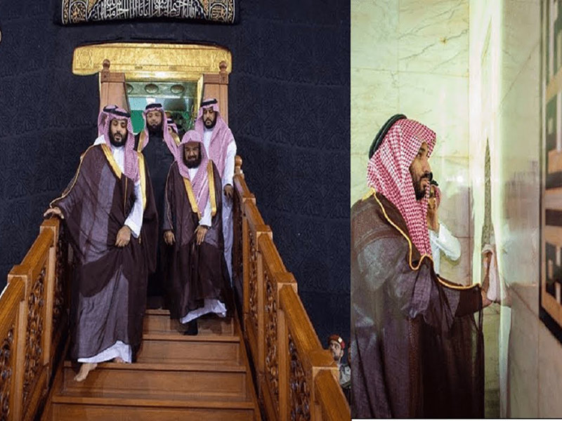 اضغط لمشاهدة الفيديو: ولي العهد السعودي يزور الحرم المكي فجرًا ويشارك في غسل الكعبة